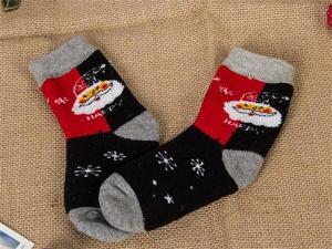 Wholesale 2015 Korean popular christmas santa claus design cosy cotton winter dress socks for girls from china suppliers