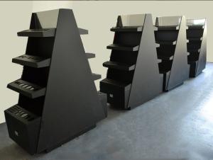 Wholesale Commercial Cosmetic Display Shelves Makeup Rack Display Black Matte Surface Tree Style from china suppliers
