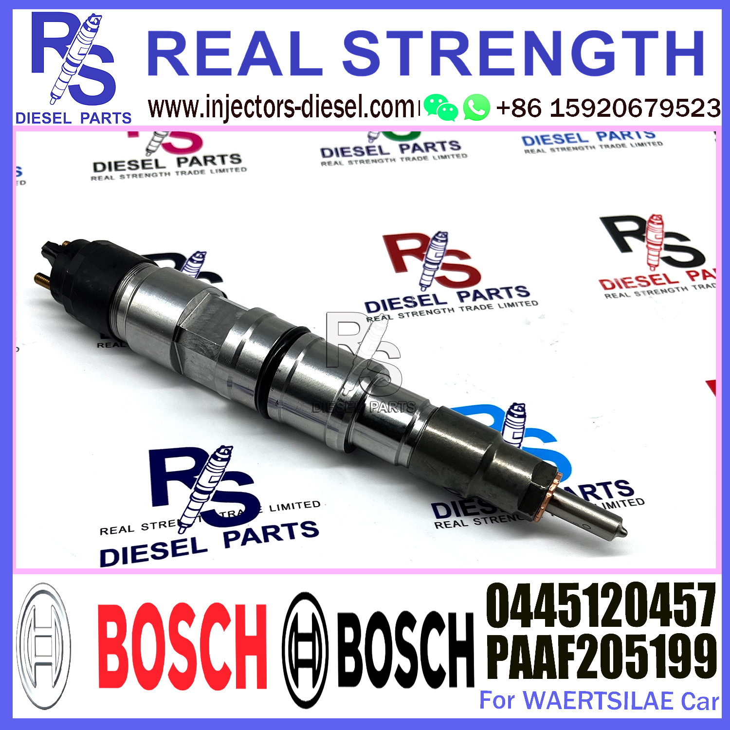 0445120457 PAAF205199 BOSCH Diesel Injector Common Rail Diesel Injector 0445120457 PAAF205199 For WAERTSILAE engine