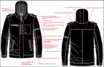 Male Military Cotton Woven Fabric Jacket Black Color With Hood TW58969