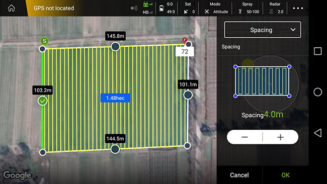 Pesticide Tank 10L Agriculture Drone Spraying With 6S/16000mAh Battery