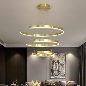 Wholesale Gold Color Metal Acrylic Modern LED Ring Chandeliers 85 - 265V from china suppliers
