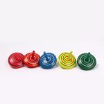 colorful wooden spinning top for child