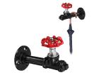 Casting Floor Flange Industrial Pipe Coat Rack For Hat / Umbrella Holder