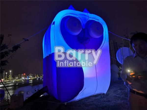 Customized Inflatable Advertising Products / Owl Animal Blow Up Cartoon For