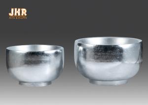 Wholesale Cup Shape Silver Leafed Fiberglass Flower Pots , Fiberglass Flower Bowls from china suppliers