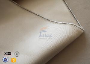 Wholesale 800℃ Thermal Insulation Materials / 600g 0.7mm High Silica Cloth Light Brown Color from china suppliers