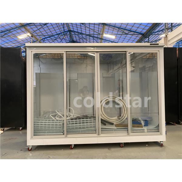 3-4-5-6 Glass Door Split Refrigerator Upright Display Fridge Commercial Display Chiller Remote System