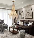 Long chandelier crystal decoration lamp hall lighting villa building spiral
