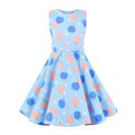 Polka Dot Flower Show Skirt Retro Summer Children'S Clothing Kid Girls Dresses