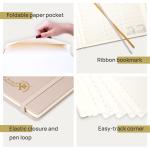Light Pink 2023 Weekly Planner 80GSM Ivory Paper Leatherette Paper