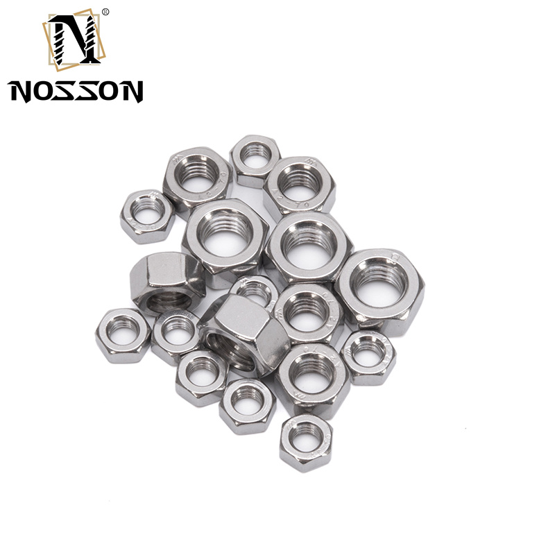 DIN934 Hex Nut made of Stainless Steel A2 A4 SS304 SS316 for Retail Industry m1.6 m2 m2.5 m3 m4 m5 m6 m8 m10 m12 m14 m16 m20