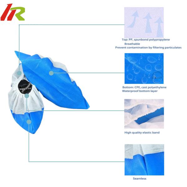 CPE Foot Cover Disposable Wear-resistant Bottom Waterproof Shoe Cover