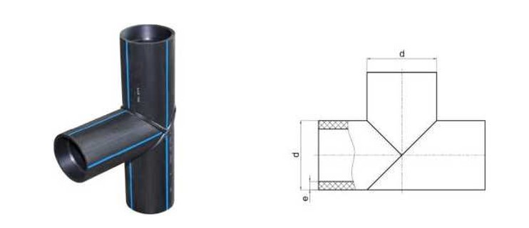 SDR11 PE80 PE100 Fabricated Equal Tee HDPE Fabricated Fittings