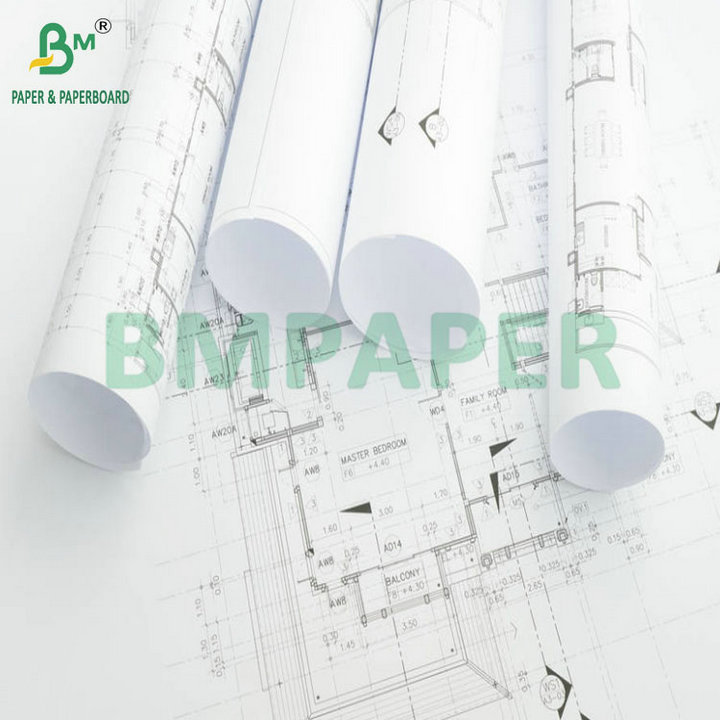 24'' x 300ft 2'' Core Inkjet Paper Bond Roll For Printing Layout Plan
