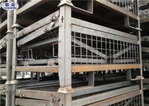China Heavy Duty Pallet Storage Cage Folding Galvanized Metallic Box 1200*1000*890mm on sale