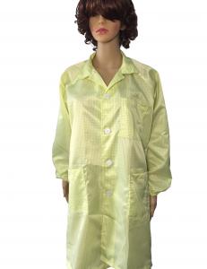 China Economic ESD Safe Clothing Anti Static Lab Coat Lightweight For ESD Protected Areas on sale