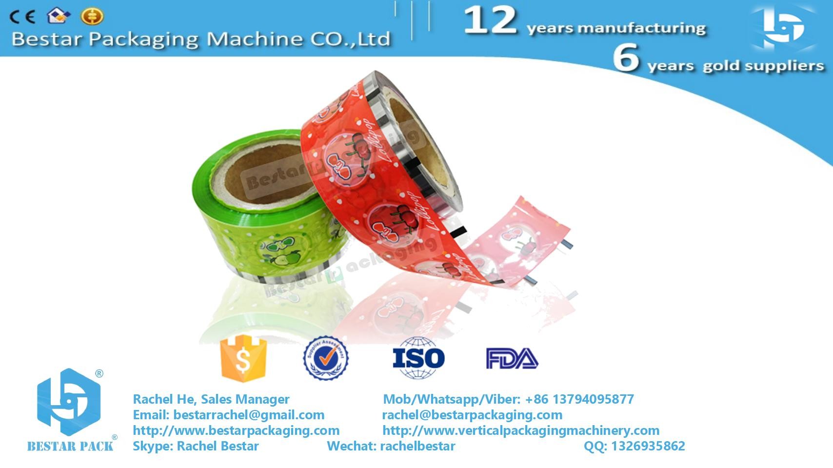 Hot laminated honey sachet packaging roll film & Bestar honey packing machine