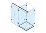 Mirror Bevel Edge Glass To Glass Door Hinges , Durable Glass Door Hinges