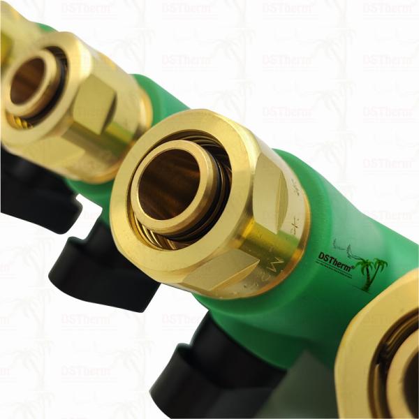 PPR Blue Manifolds With Ball Valve 5 Ways Manifolds Customized Color and Logo 25mm