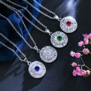Wholesale Fashion Luxury Jewelry Set Rhodium AAA Cubic Zircon Cz zircon Necklaces Earrings Jewelry Sets Wedding Set from china suppliers