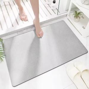 Wholesale Customized Non Slip Bath Mat Sustainable Light Grey for Bathroom Floor Safety Comfort from china suppliers