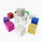 5mm Colorful Gold Magnetic Balls Silver 216pcs Packing