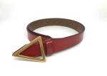 Triangle Smooth Buckle 118cm Ladies Leather Belts
