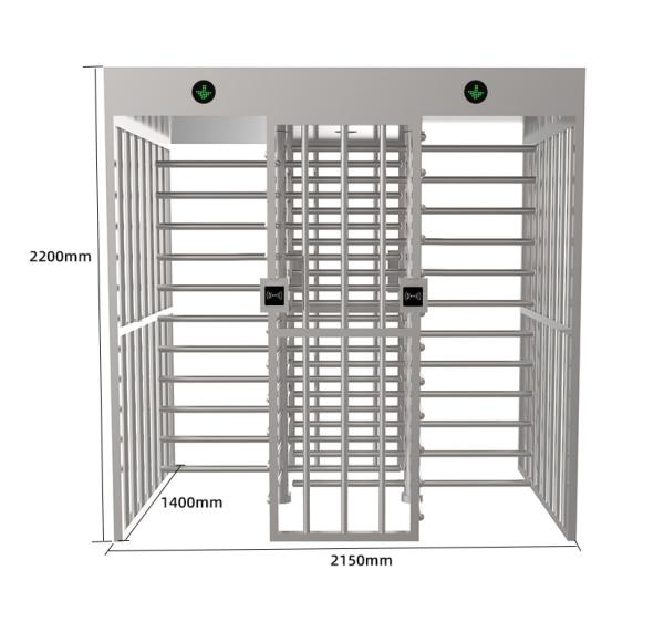 304 Stainlesl Steel Full Height Turnstile Gate Low Noise LED Direction