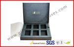 Sliver Foil Paper Handmade Luxury Gift Boxes With Custom Made Foil Logo