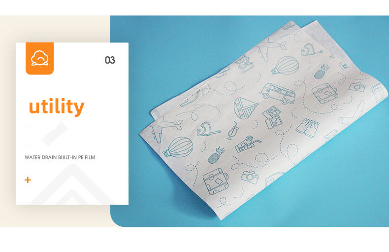PE Coated Wax Greaseproof Food Wrapping Paper Fried Chicken Burger Packaging Personalized