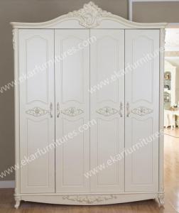 Wholesale Spain Style Vintage Carved Bedroom Wardrobe Designs 602-6 from china suppliers