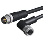 3 4 5 6 8 Pin M8 Circular Connector , PA66 Waterproof Cable Connector IP67
