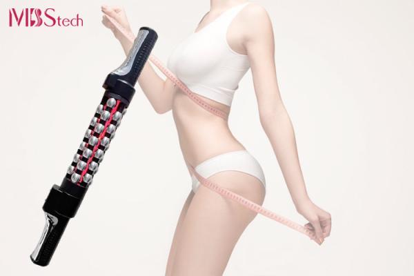 360 Rotating Inner Ball Roller Red LED Light Heated Painless Slimming Yoga Deep