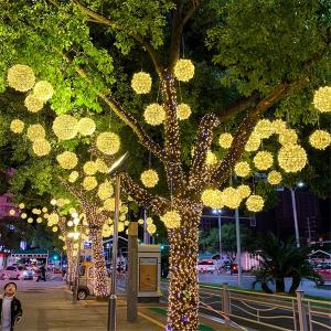 Wholesale 20 30 40 50CM Globe Fairy String Lights Outdoor Party Wedding Garden Decor Christmas Tree Rattan Ball Hanging Garlands Lights from china suppliers