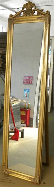 black wooden framed cheval mirror 30x150cm
