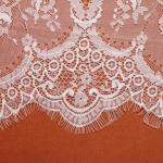 Green Environmental Protection Eyelash Lace Fabric for Wedding Dress