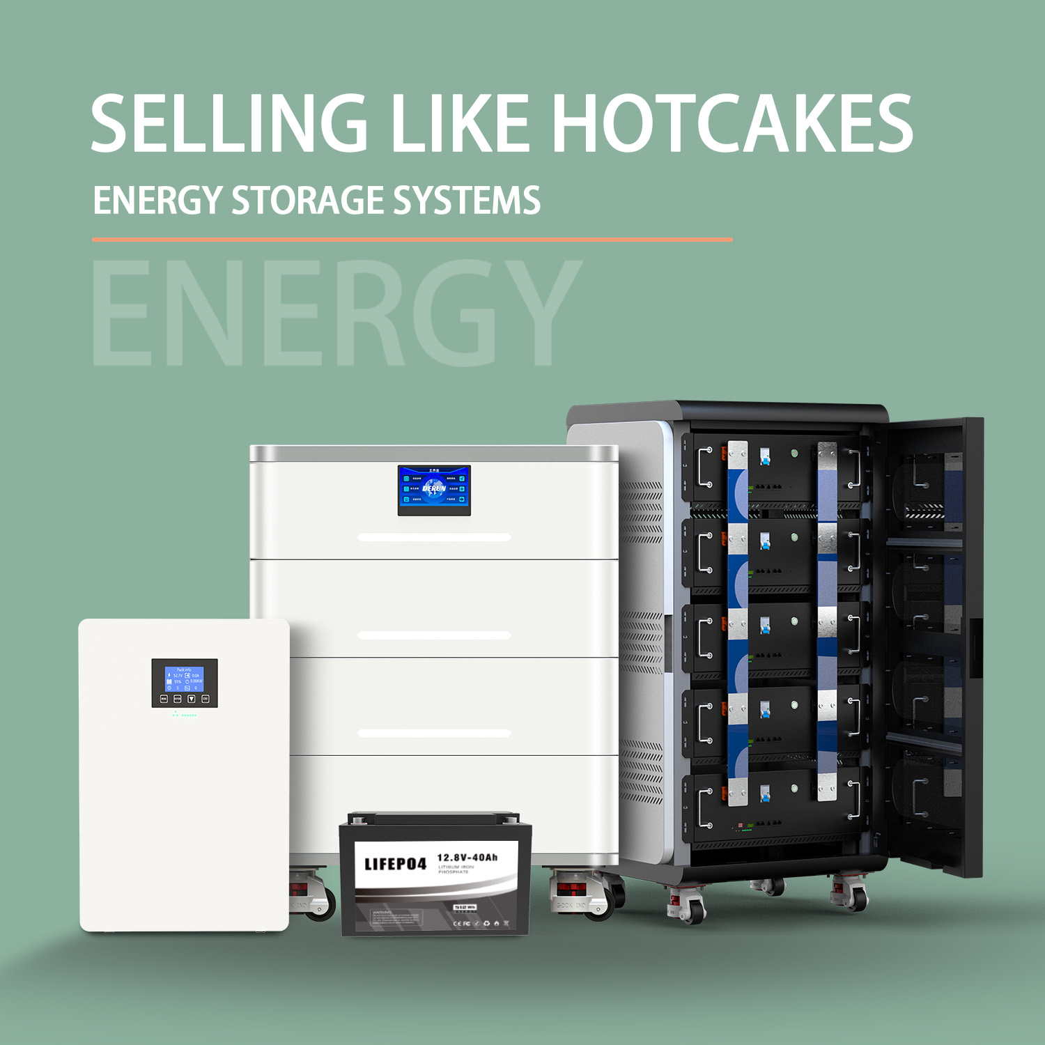 Smart Bms and Rack Mount Batteries 10Kwh 20Kwh Lithium Ion Battery with 6000 Cycles 90% DOD