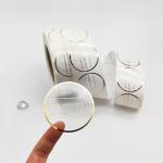 110 X50 MM Clear Vinyl Hygienic Round Plastic Stickers Label Sheets For Cosmetic