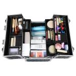 Heavy Duty Aluminum Material Professional Makeup Box With Adjustable Trays