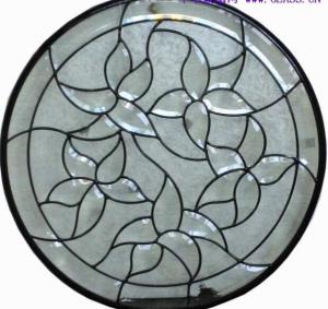 Wholesale 450MM Solid Round Decorative Leaded Glass Window Heat Resistance 2.54cm from china suppliers