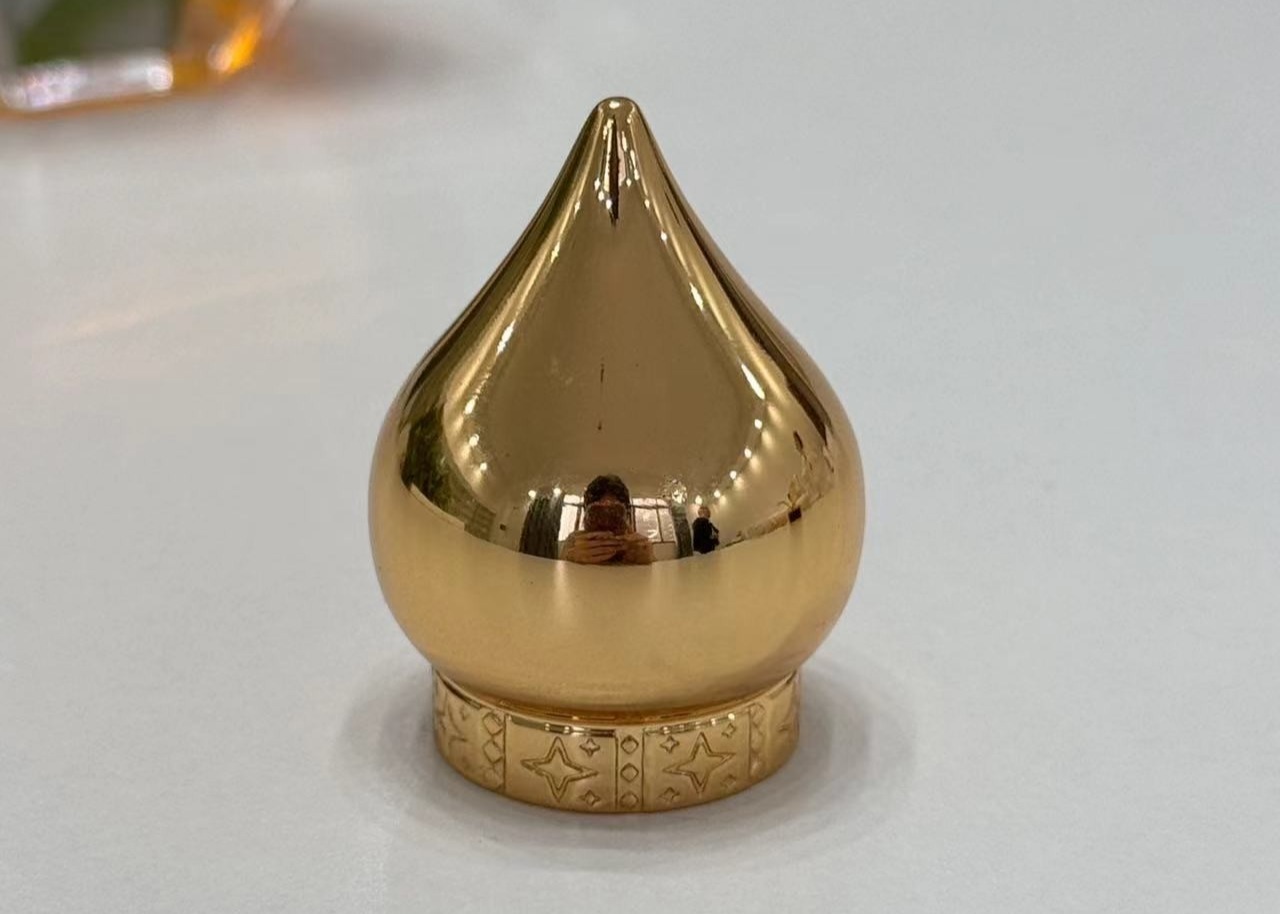 Elegant Zinc-Alloy Perfume Bottle Caps Simple Design Perfume Cover