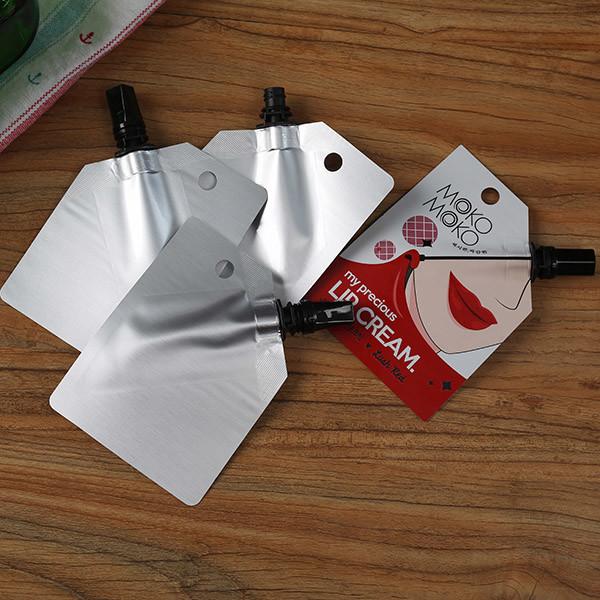 Printed Aluminum Cosmetic Stem Spout Pouch Packaging Mascara Lip Makeup Brush