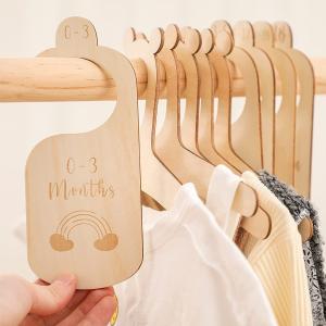 Wholesale Rainbow Plywood Baby Cloth Divider Card Baby Nursery Closet Drawer Organizer from china suppliers