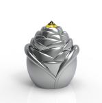 ISO9001 Floral Zinc Alloy Glass Perfume Bottle Cover
