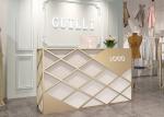 Nordic Style Reception Desk Display Case Custom Logo For Bar / Beauty Salon