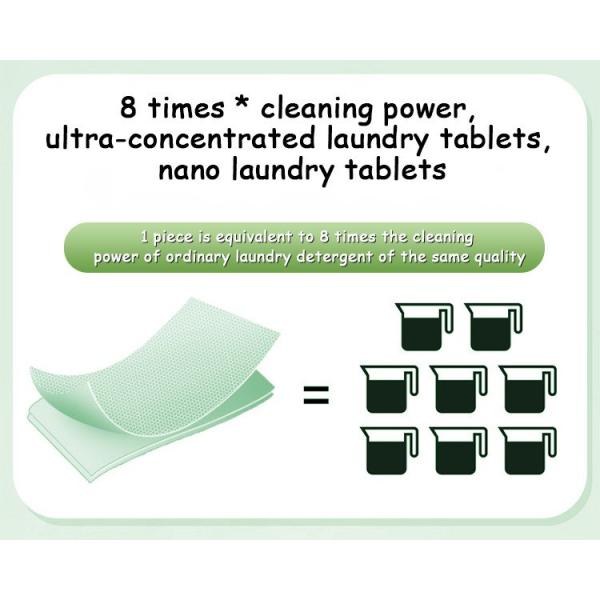 Space Saving Laundry Detergent Sheets Versatile Laundry Powder Sheets Skin Friendly