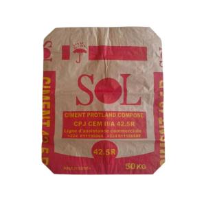 Wholesale 20kg 2 Ply Paper Bags Waterproof Cement Multiwall Paper Sacks With Adhesive from china suppliers