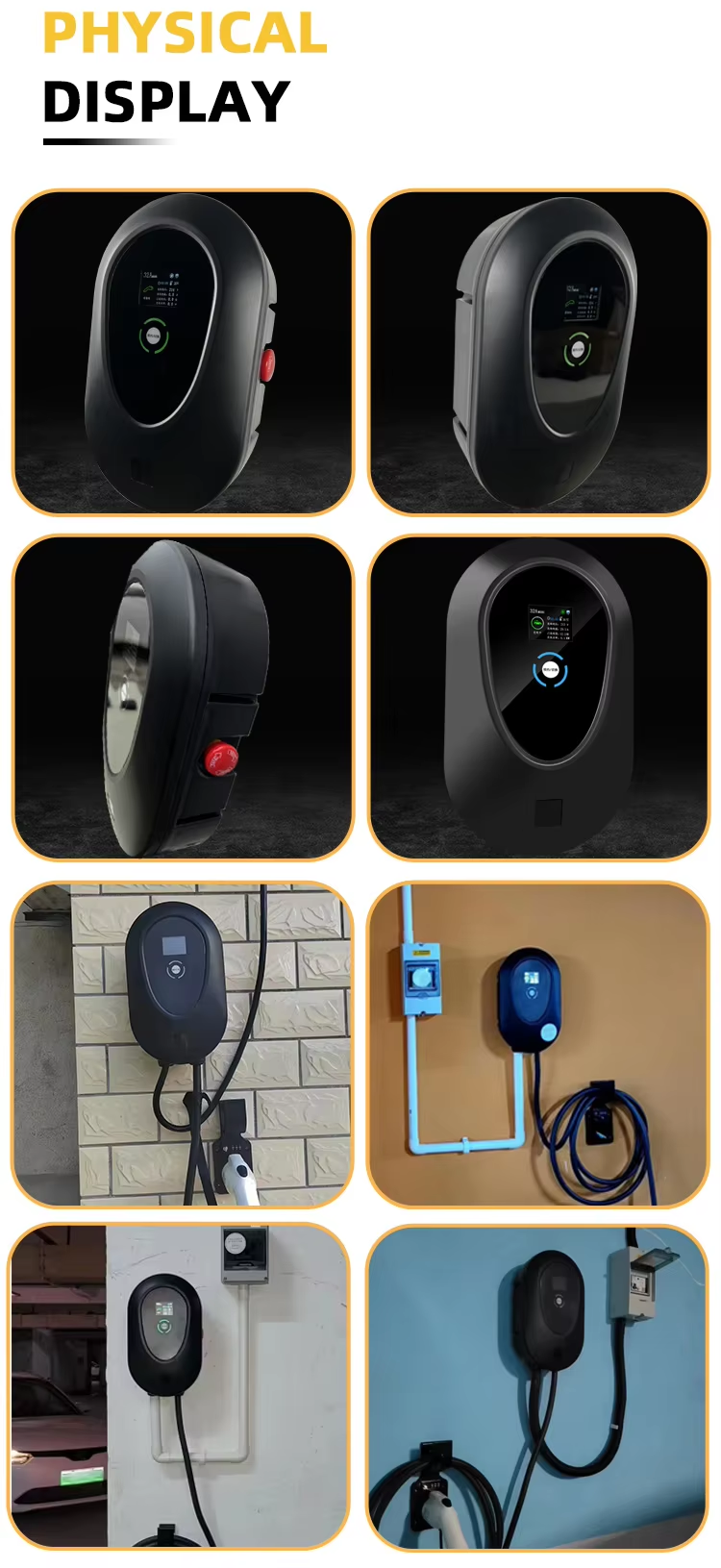 7kw 32a Fast Charger Type2 Portable EV Charger Station With Bluetooth Enabled