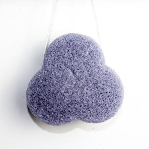 Wholesale Tripetal Flower Brighten Face Lavender Konjac Sponge Mild Non Irritating from china suppliers